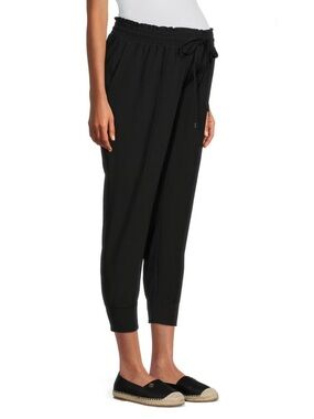 Time and Tru Black Elastic Waist Jogger Pants